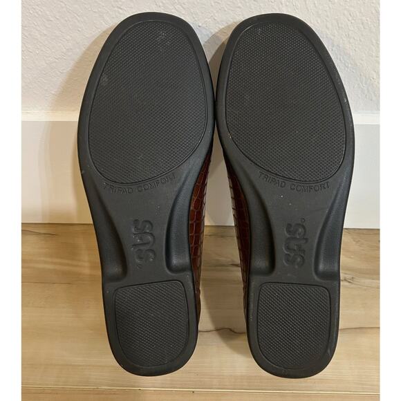 SAS women's shoes tripad comfort foot bed BROWN loafers 9.5 WW - MADE IN USA - Picture 2 of 7